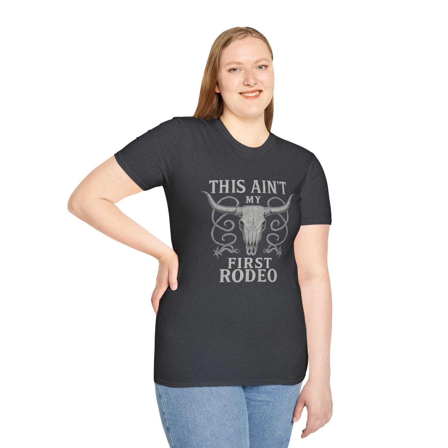 "This Ain't My First Rodeo" Unisex Softstyle Western T-Shirt, Soft Tee, New