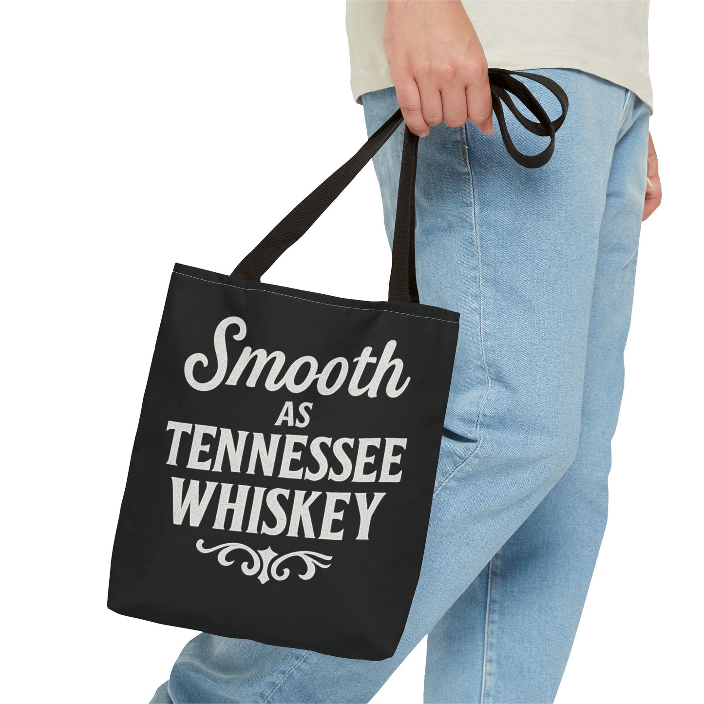 "Smooth As Tennessee Whiskey" Tote Bag - 13 x 13, Reusable Bag for Whiskey Lovers, New