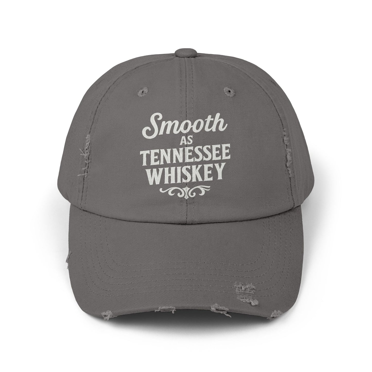"Smooth as Tennessee Whiskey" Unisex Distressed Cap - Vintage Style Hat, New