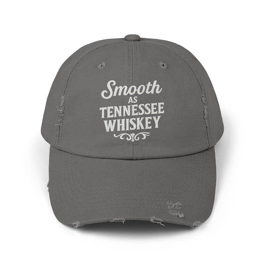 "Smooth as Tennessee Whiskey" Unisex Distressed Cap - Vintage Style Hat, New