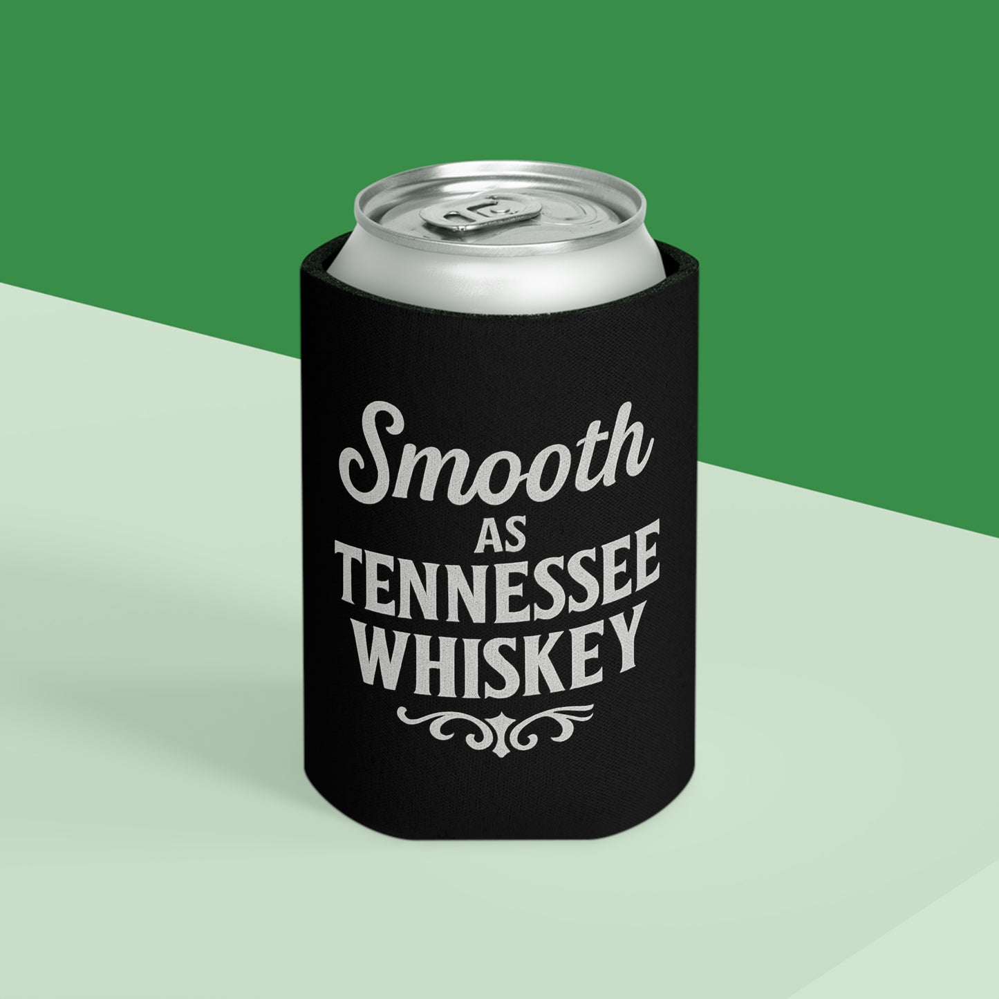 "Smooth As Tennessee Whiskey" Can Cooler - Funny Drink Insulator for Parties and BBQs, New