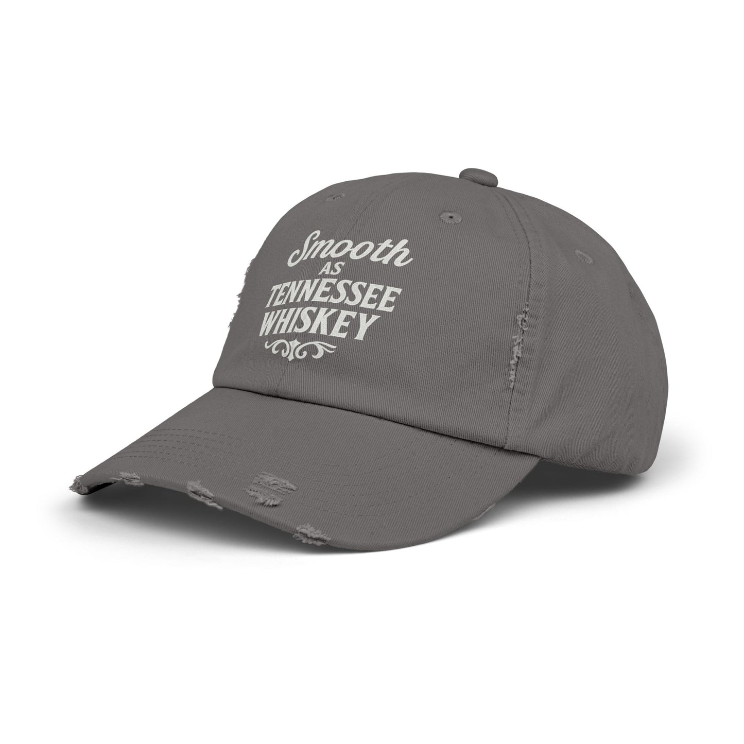 "Smooth as Tennessee Whiskey" Unisex Distressed Cap - Vintage Style Hat, New