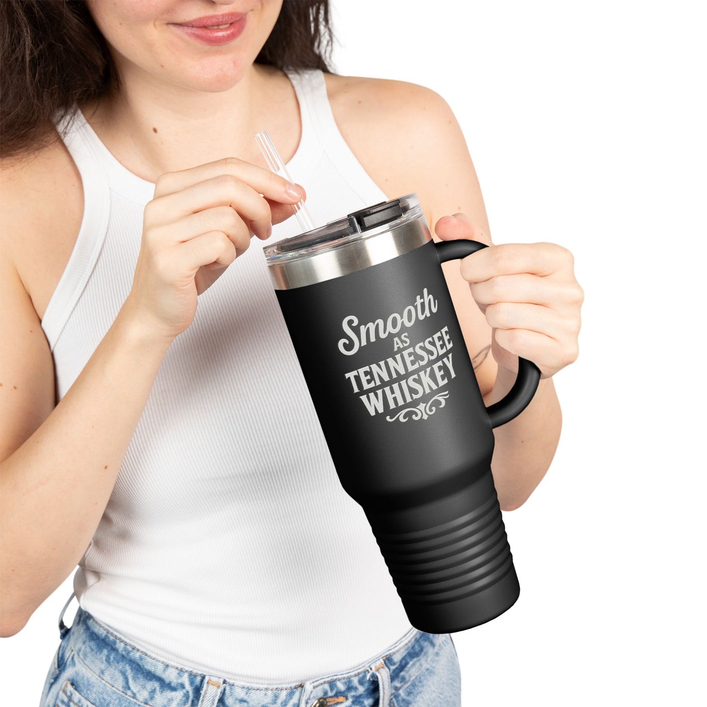 "Smooth as Tennessee Whiskey" Insulated Travel Mug - 40oz, New