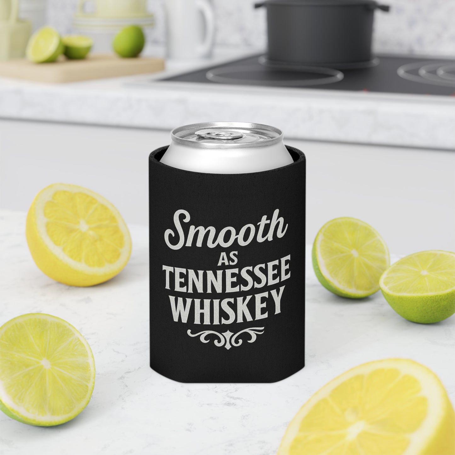 "Smooth As Tennessee Whiskey" Can Cooler - Funny Drink Insulator for Parties and BBQs, New