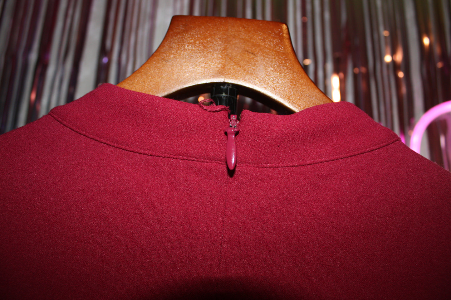 Guess Long Sleeve Lace Sweetheart Sheath Dress, Women's, Burgundy, Size 12, Pre-Owned