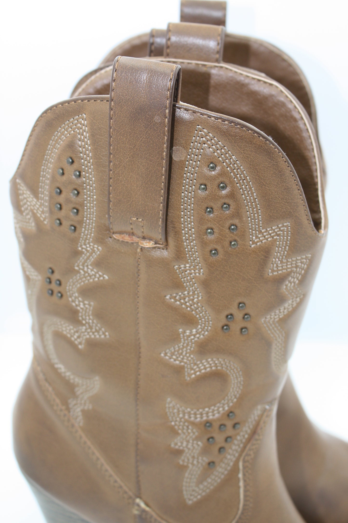 Mia 'Remi' Tan Heeled Western/ Cowgirl Boots, Women's, Size 8M, Pre-Owned