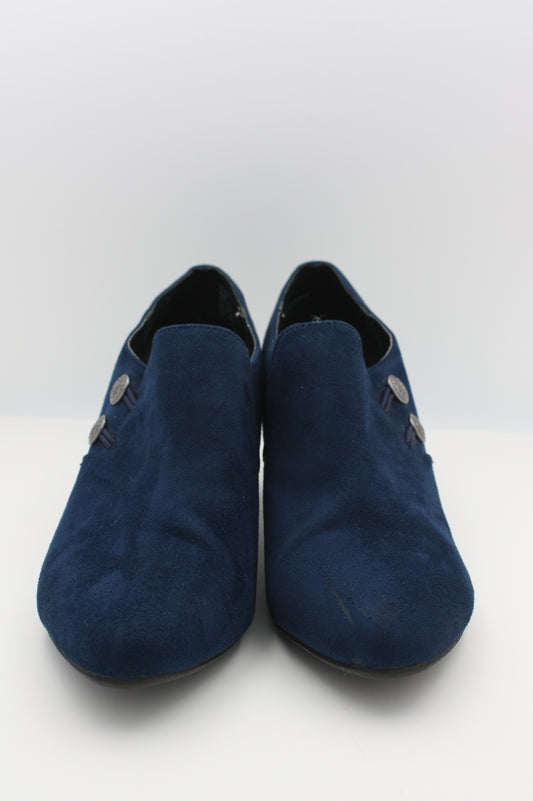 Rialto Women’s Navy Suede Short Boots, Size 8.5, Pre-Owned