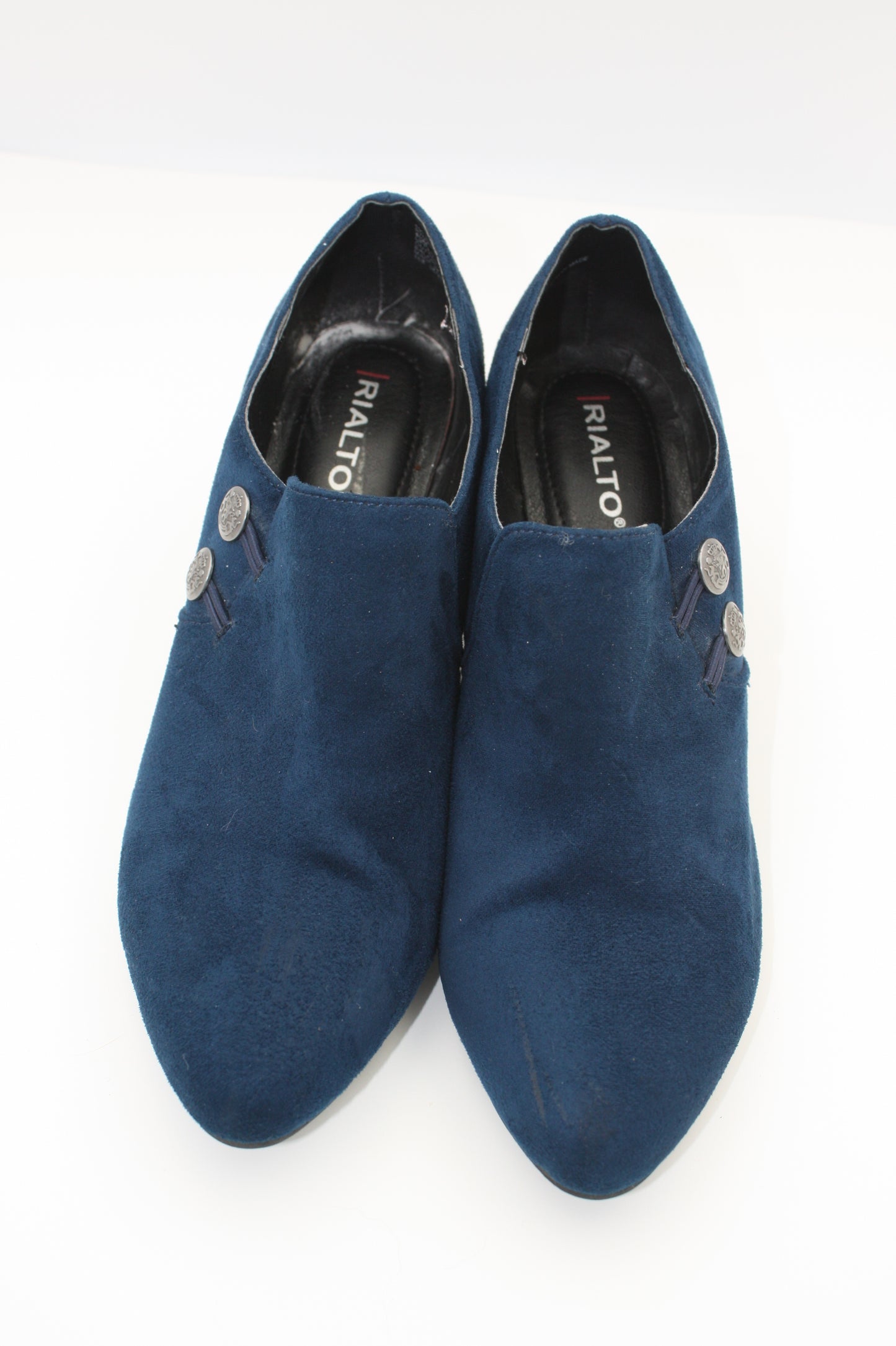 Rialto Women’s Navy Suede Short Boots, Size 8.5, Pre-Owned