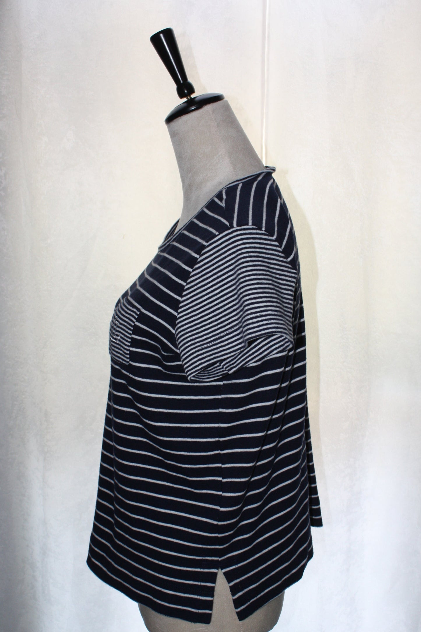 Ralph Lauren Navy & White Striped Tee, Women's, Size M, Pre-Owned