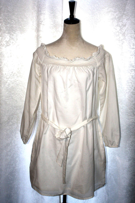 Express White Off-the-Shoulder Tunic Blouse, Women's, Size L, Pre-Owned