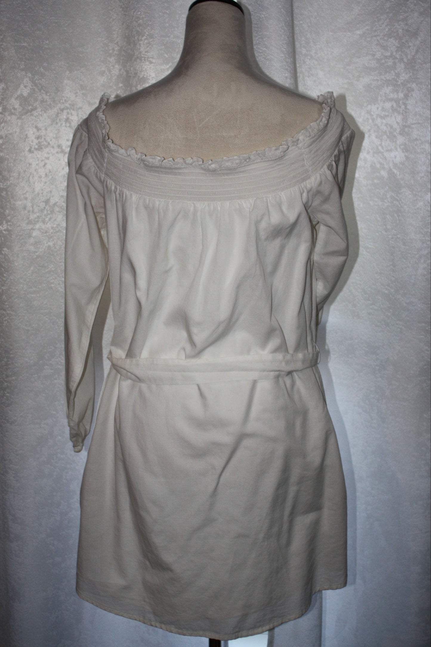 Express White Off-the-Shoulder Tunic Blouse, Women's, Size L, Pre-Owned
