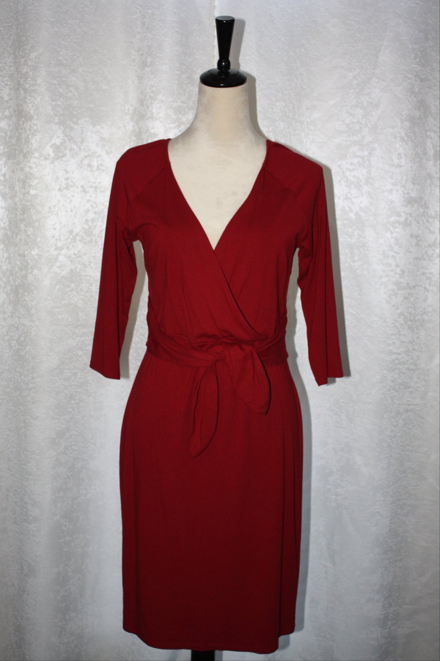Ann Taylor Red Faux Wrap Dress, Women's, Size 6, Pre-Owned
