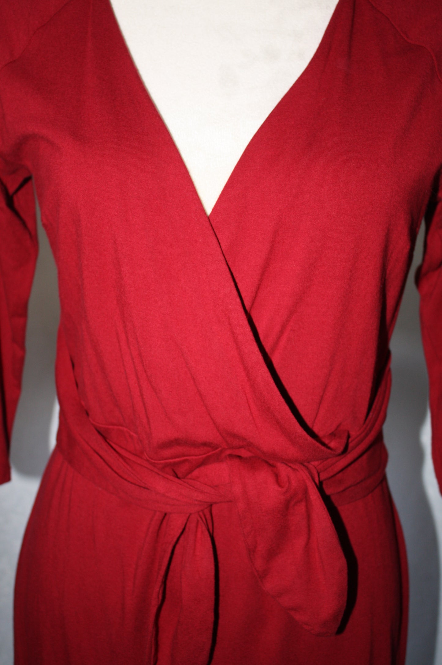 Ann Taylor Red Faux Wrap Dress, Women's, Size 6, Pre-Owned