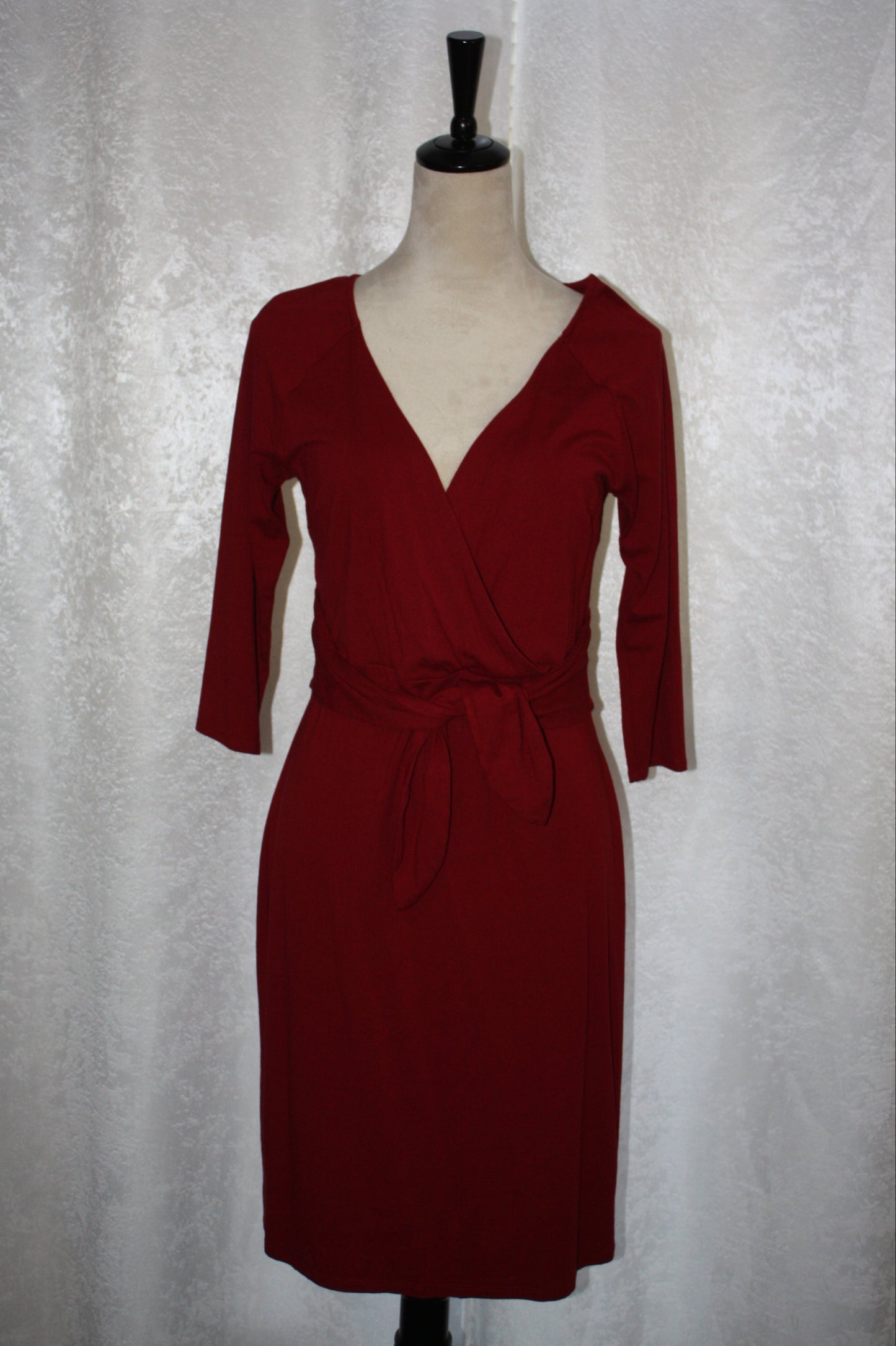 Ann Taylor Red Faux Wrap Dress, Women's, Size 6, Pre-Owned