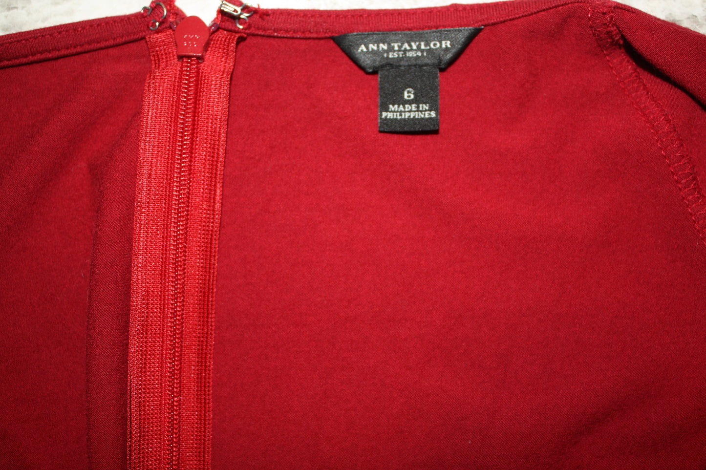 Ann Taylor Red Faux Wrap Dress, Women's, Size 6, Pre-Owned