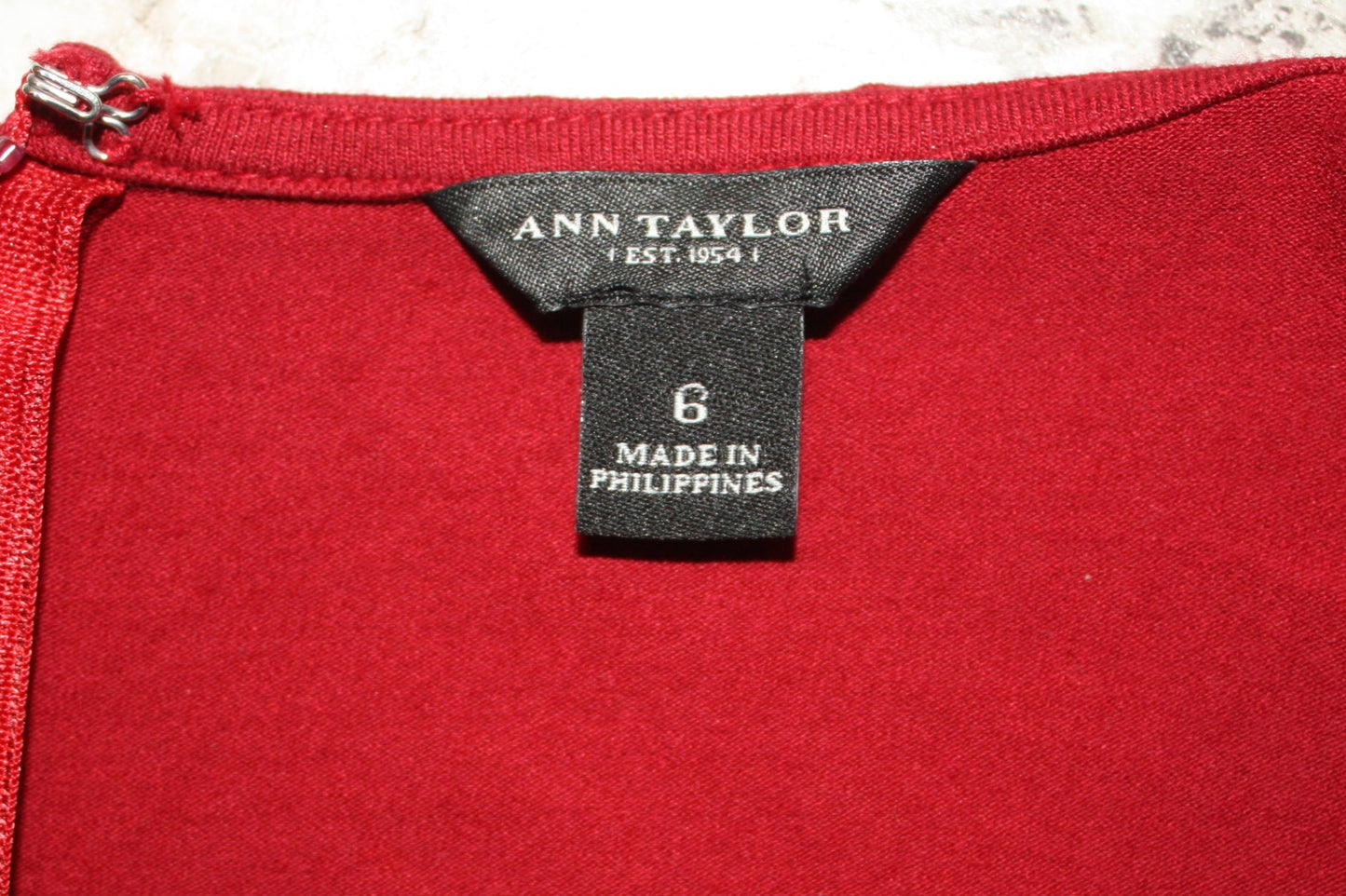 Ann Taylor Red Faux Wrap Dress, Women's, Size 6, Pre-Owned