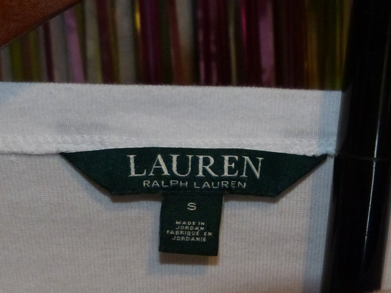 Ralph Lauren White Elbow-Sleeve Top, Size S, Pre-Owned