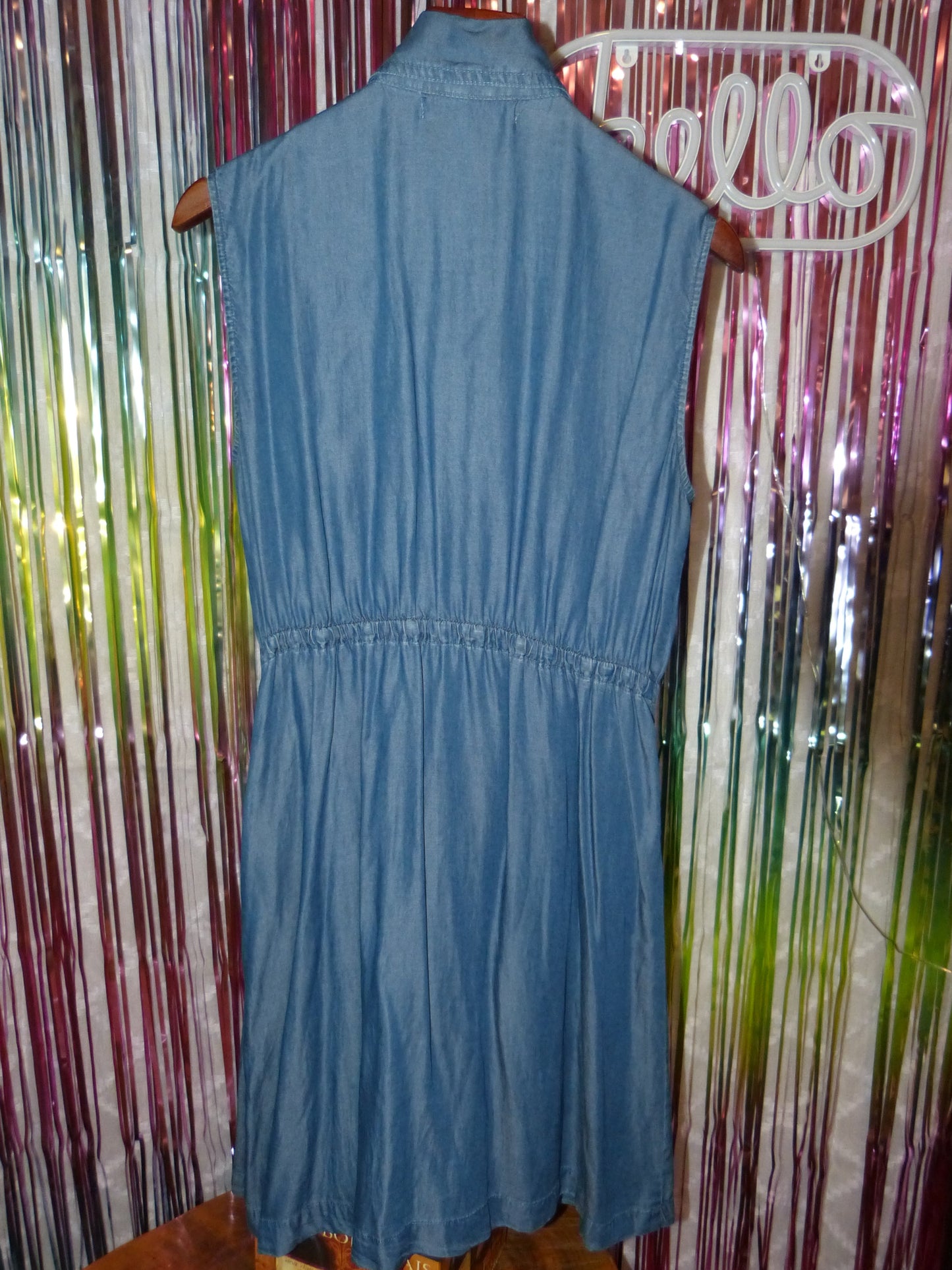 M by Marled Sleeveless Utility Denim Dress, Size M, Pre-Owned