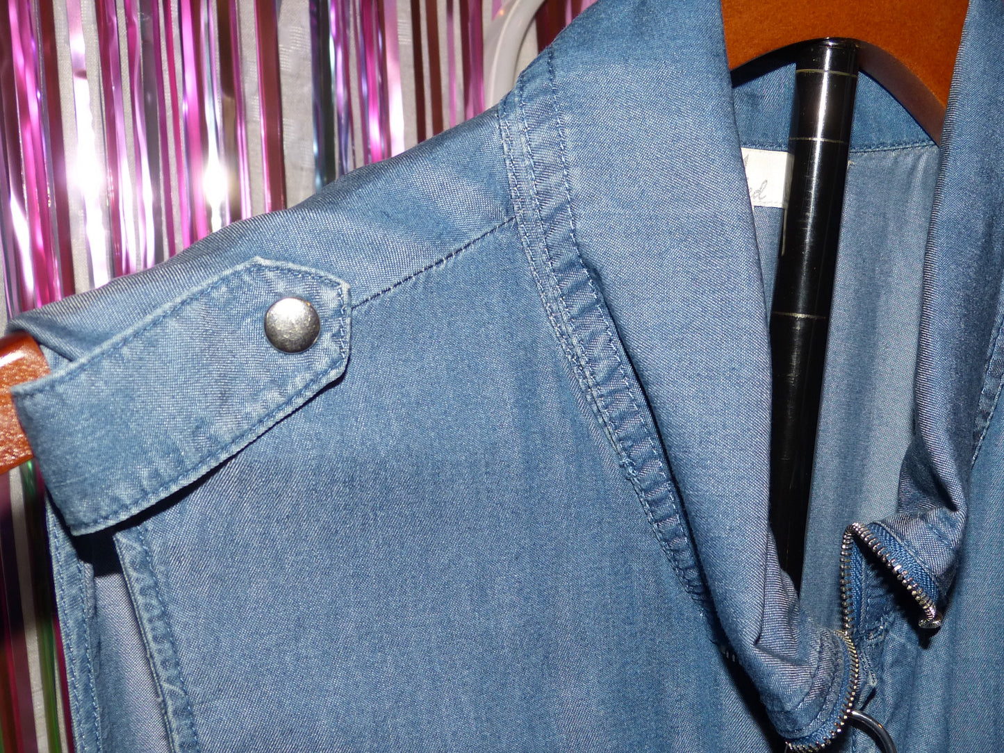 M by Marled Sleeveless Utility Denim Dress, Size M, Pre-Owned