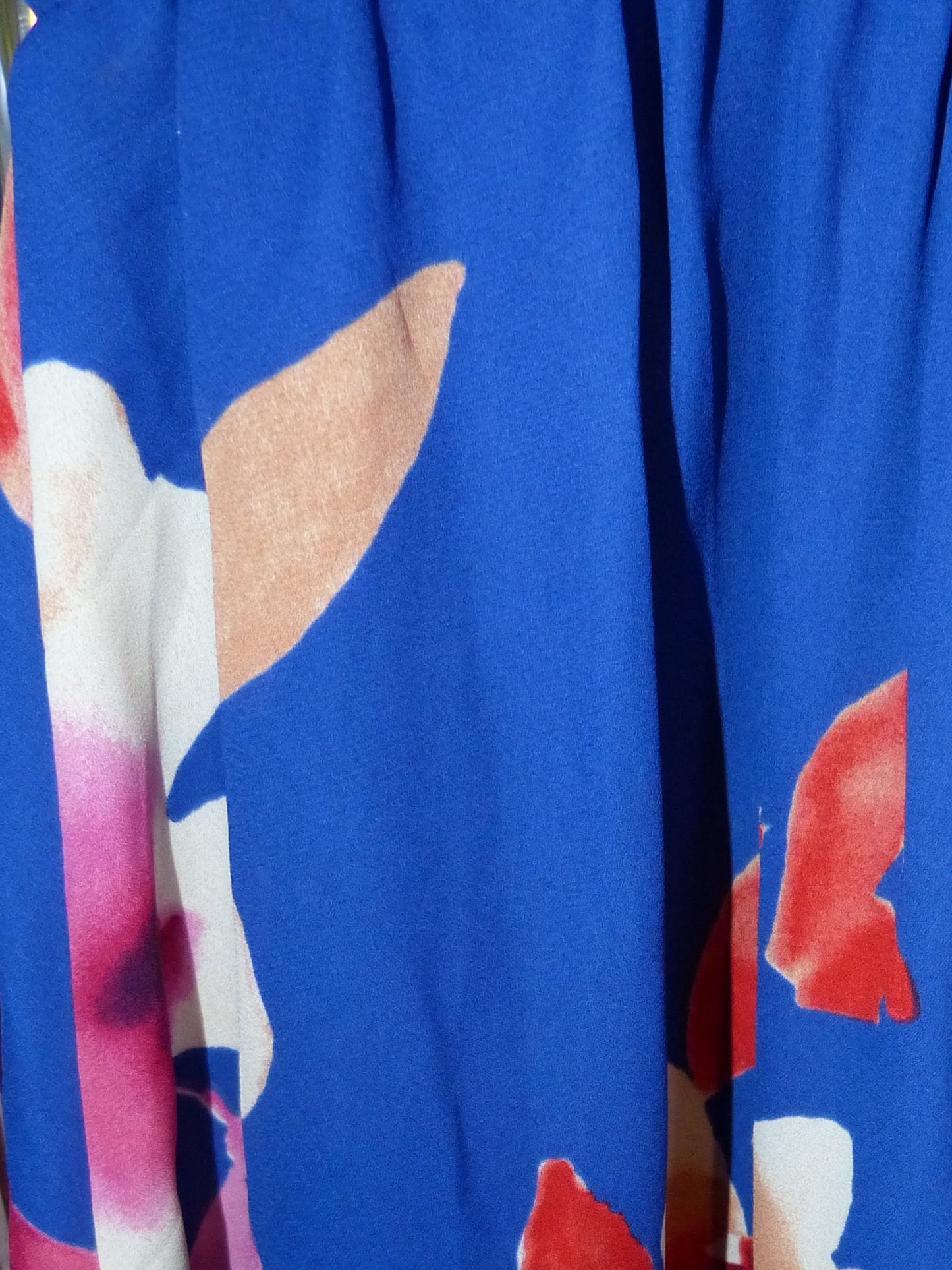 Sienna Sky Royal Blue Floral Wrap Dress, Size XS, Pre-Owned
