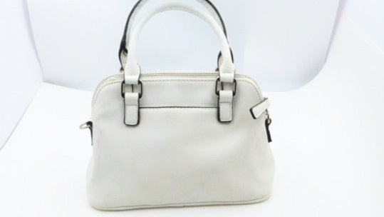 Liz Claiborne White Mini Satchel Handbag, Pre-Owned